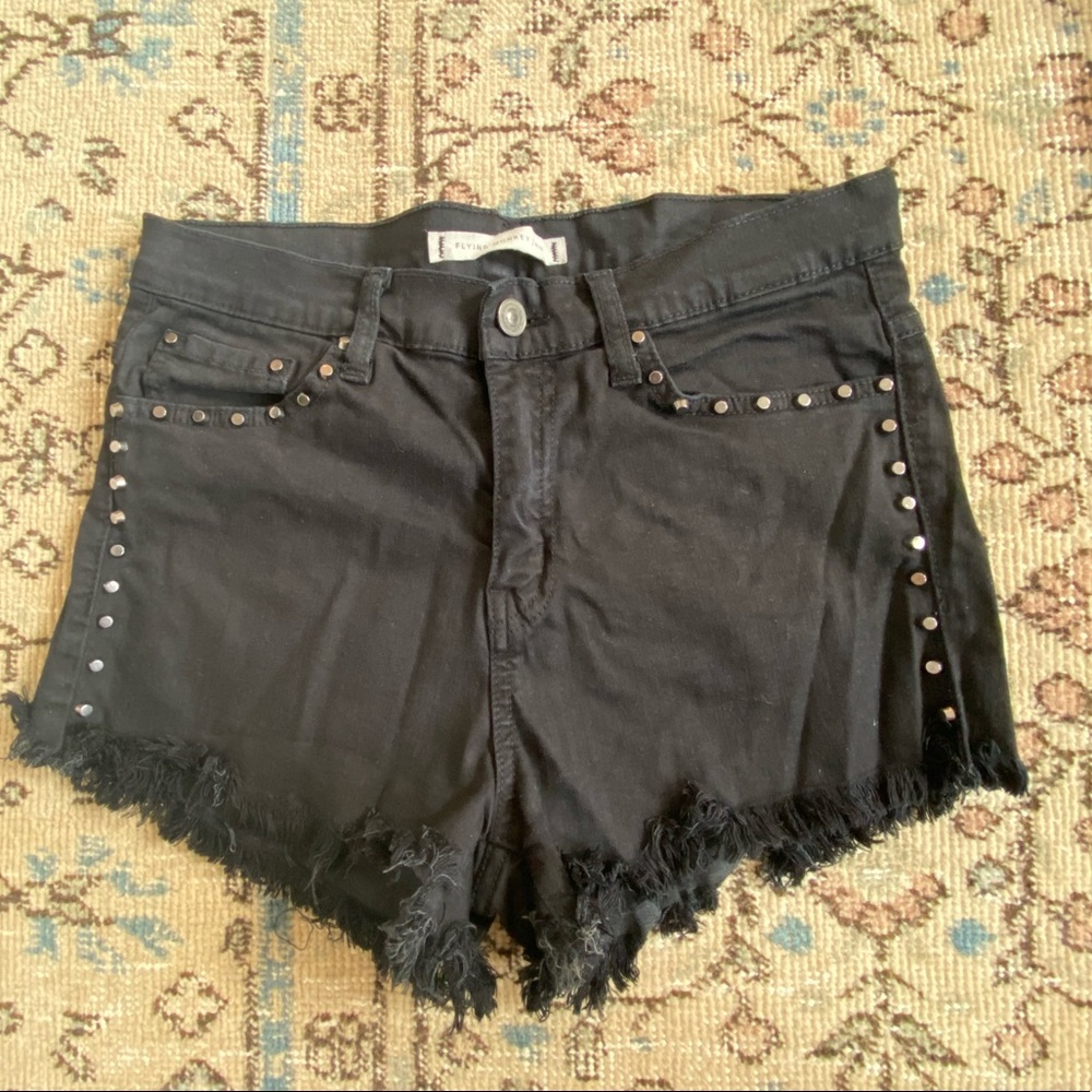 Flying Monkey Black Denim Studded Short